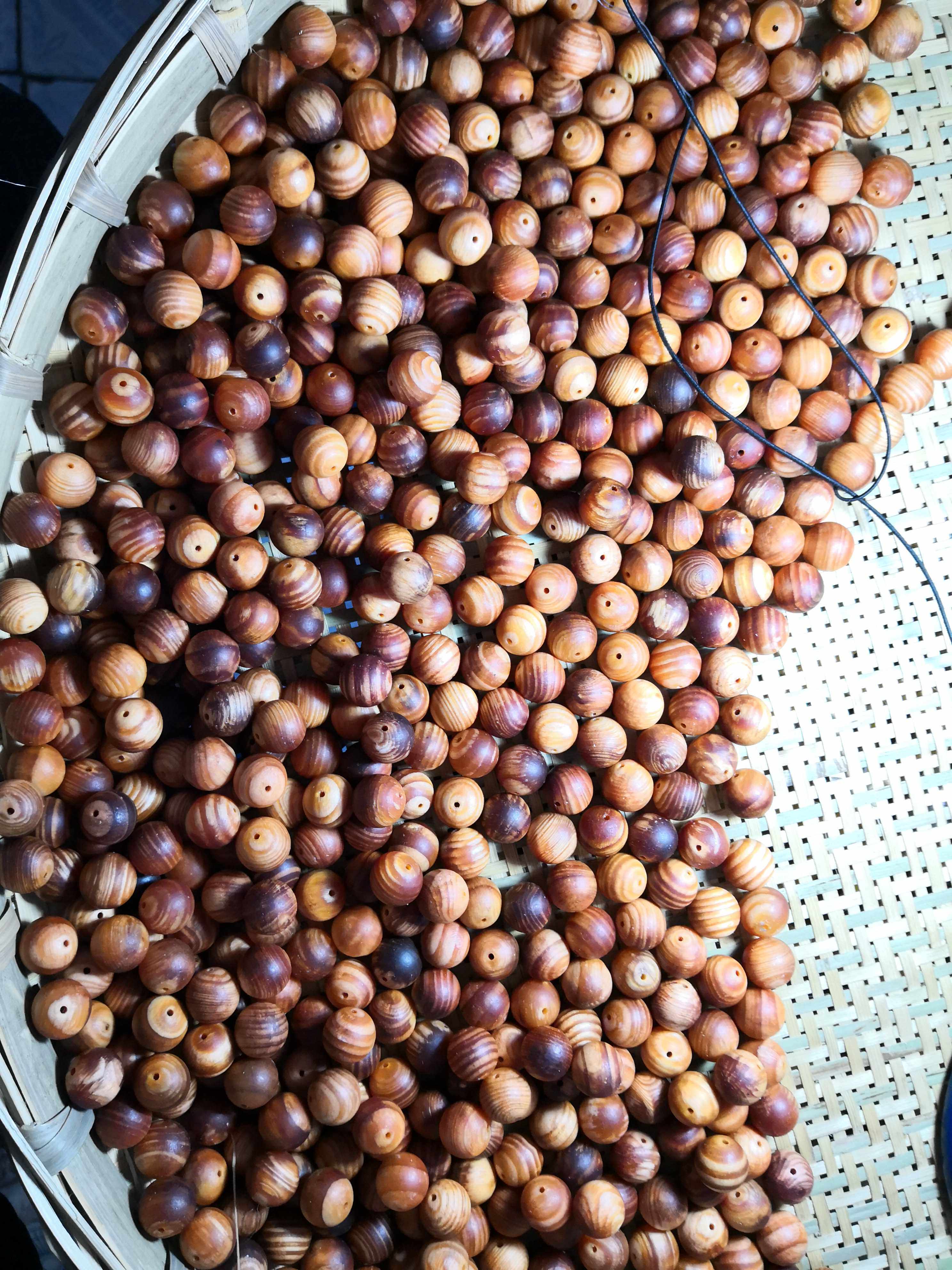 琥珀菩提木手串高油植物手串木雕日进斗金提子小众木作