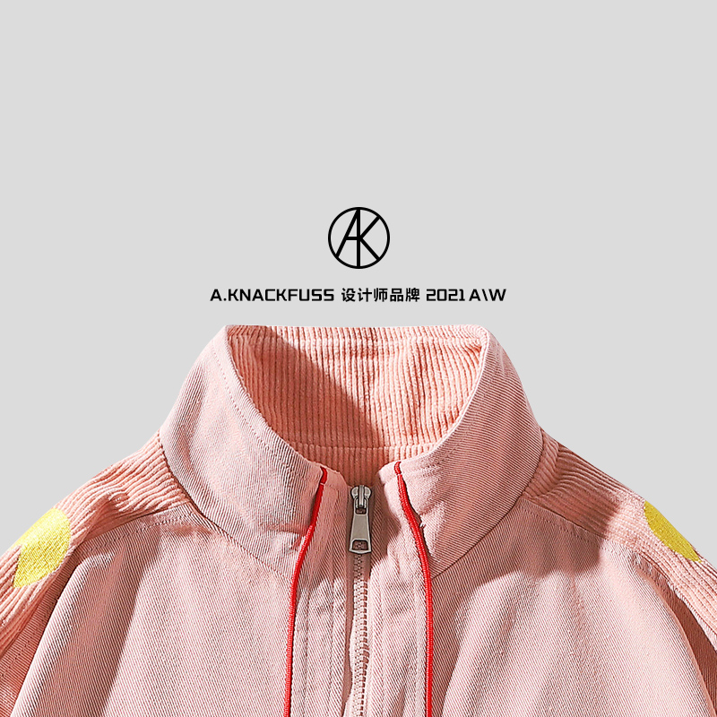 童年回忆游戏 AKnackfuss 设计师品牌秋季潮牌灯芯绒情侣夹克男女