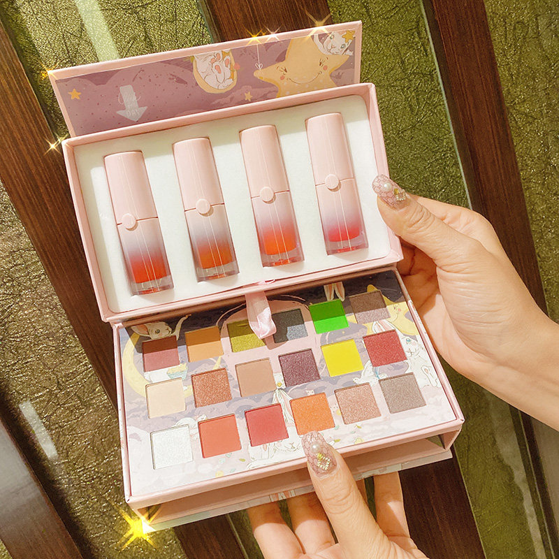独角兽眼妆套装唇釉眼影眼部彩妆套盒化妆品一套唇彩