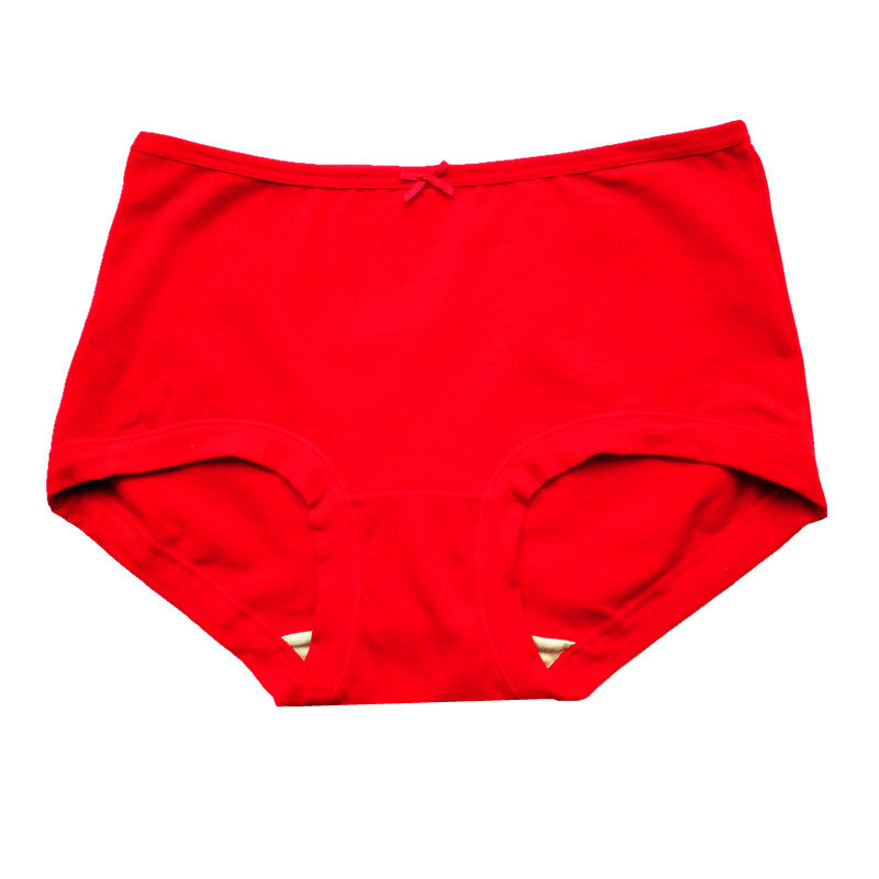 内裤2条富妮来弹力棉中鸿运本命年大红红色小平平角平角裤