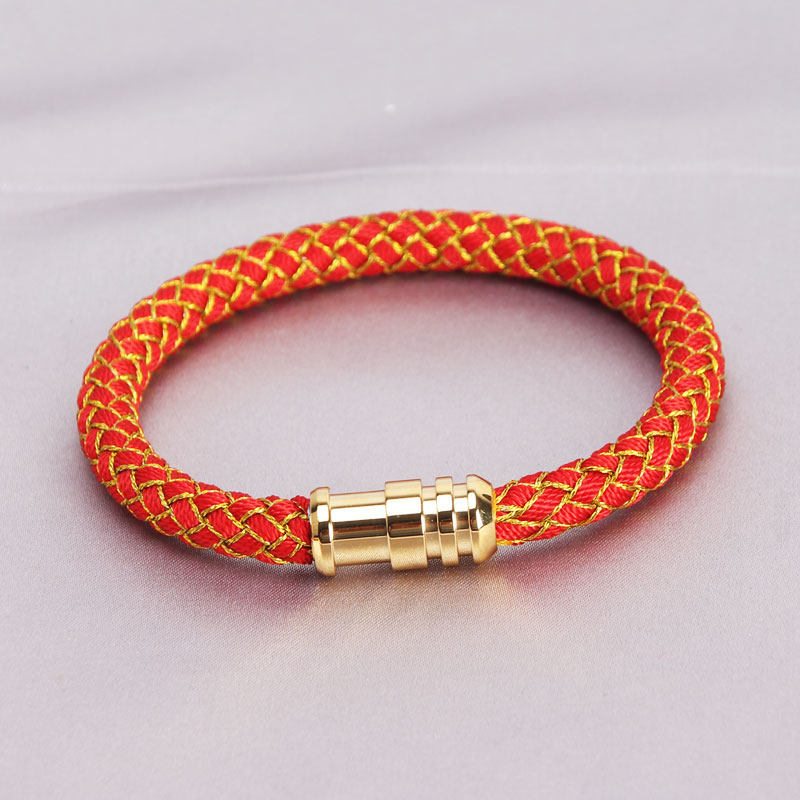 不锈钢磁铁铁扣手链配件接头6mm龙鳞手绳扣尾扣