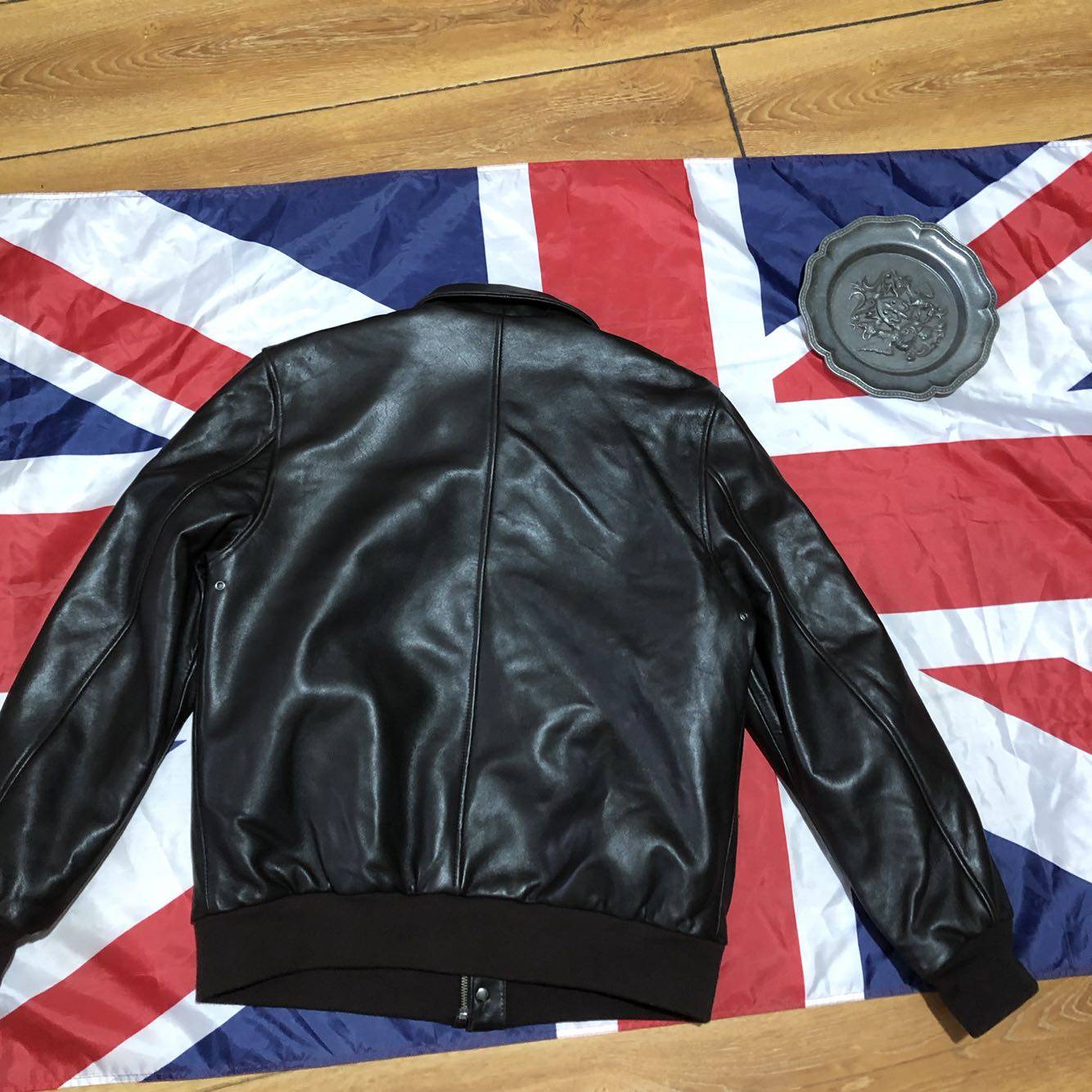 a1飞行员皮衣小牛牛皮海空皮夹克军迷复古皮外皮衣