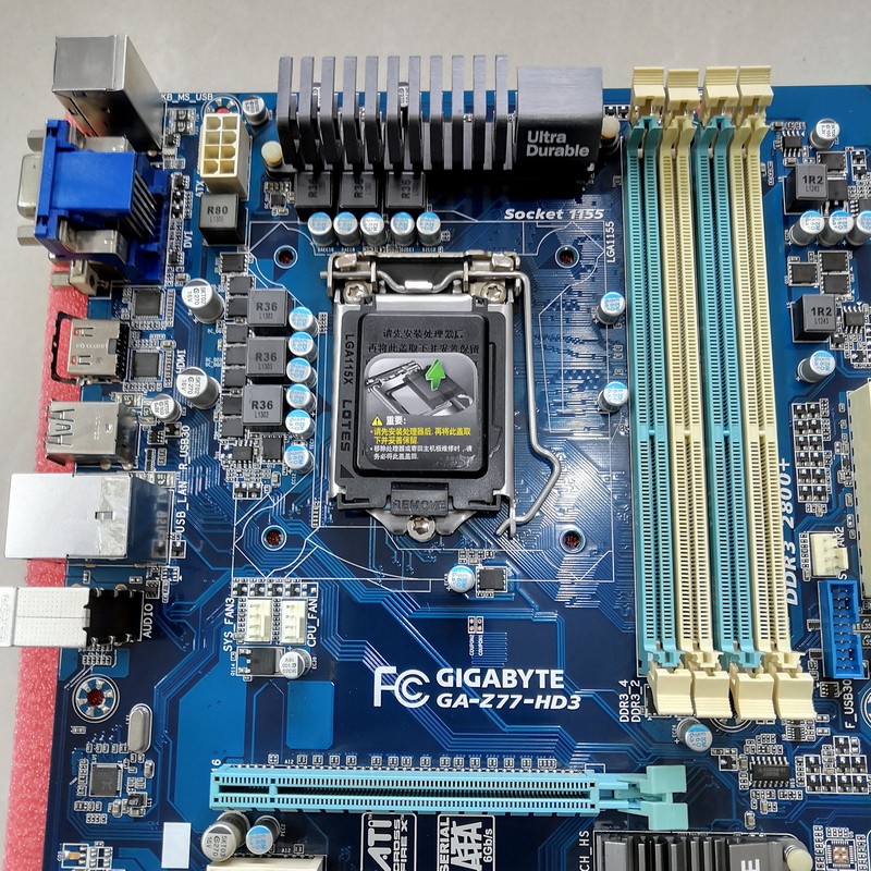 gigabyte/技嘉 z77-hd3 z77主板 ddr3 1155针全固态集成大板 3470
