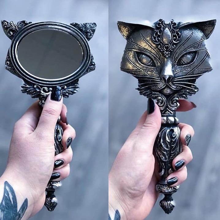 alchemy vault v64 sacred cat hand mirror圣猫哥特复古手拿镜