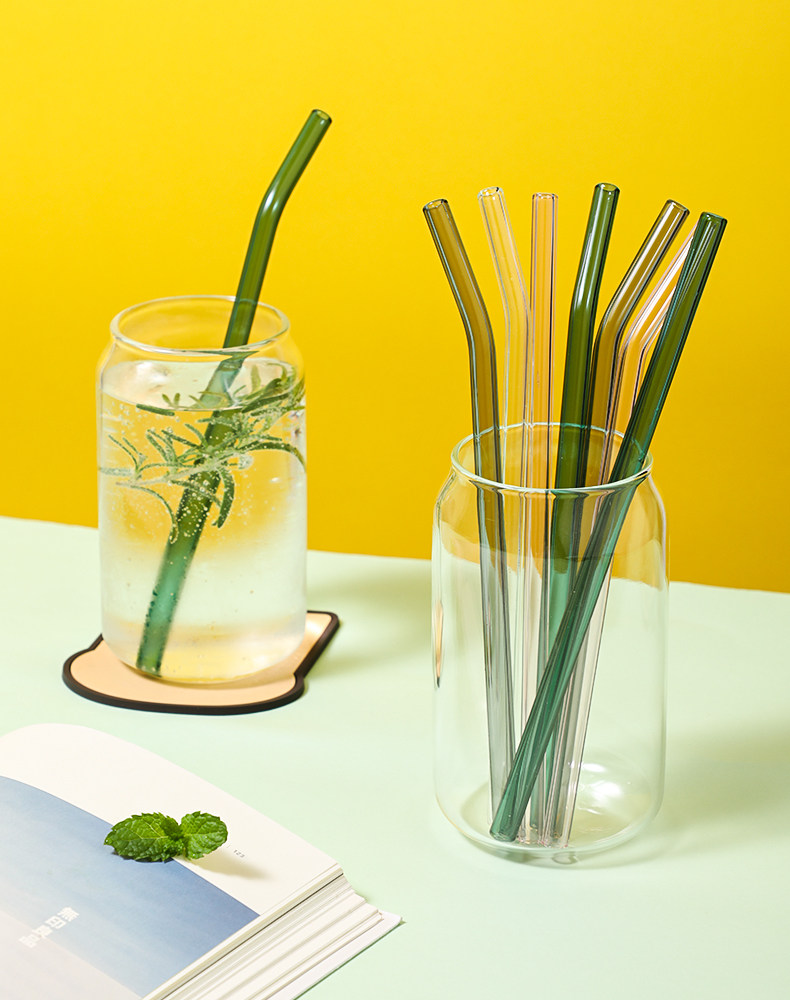 吸管4553.玻璃耐热防口红珍珠奶茶透明环保一次性吸管