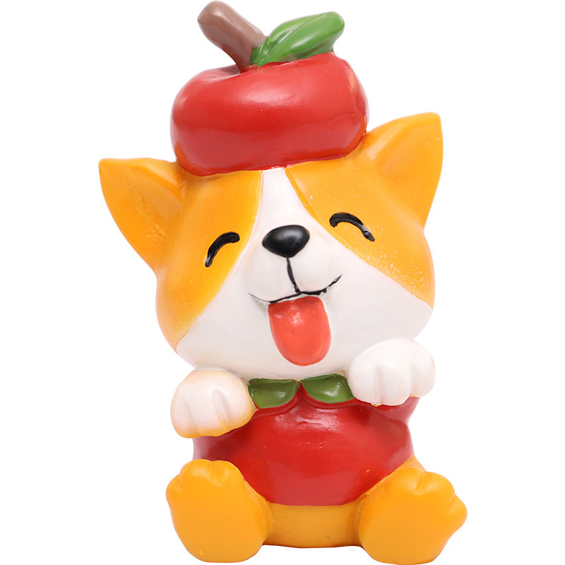 平安夜小摆件装饰品美式创意家居可爱卡通动物柯基猪摆设圣诞礼物