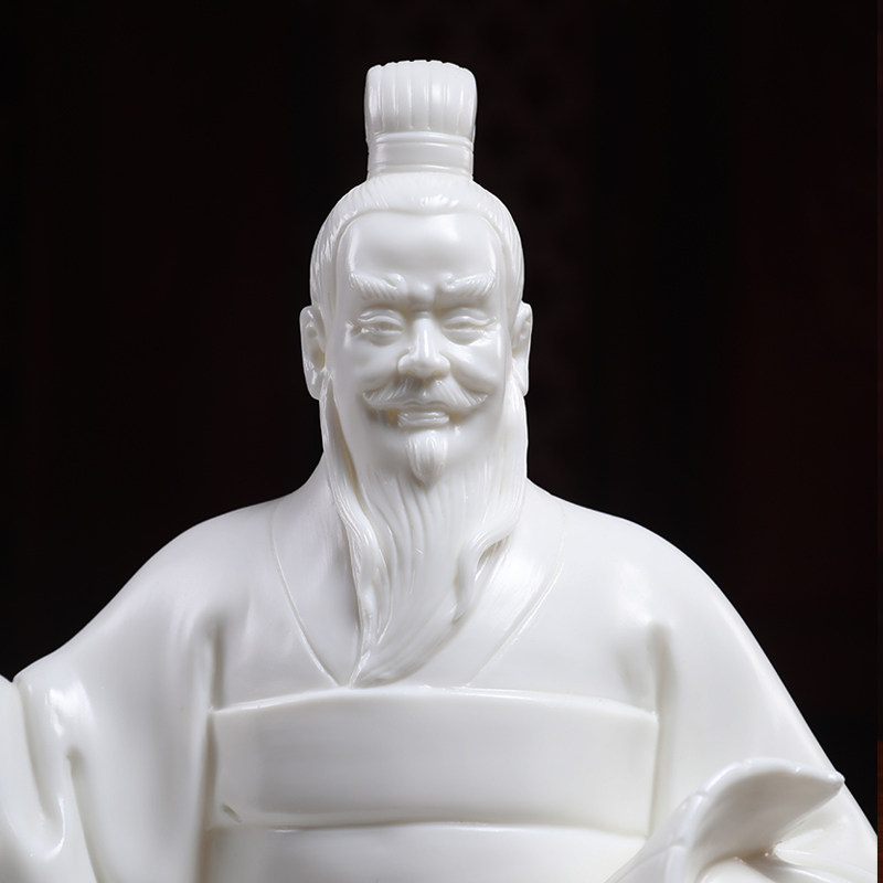 神像戴玉堂陶瓷摆件道商范蠡神像范蠡德化白瓷雕塑艺术财神摆件