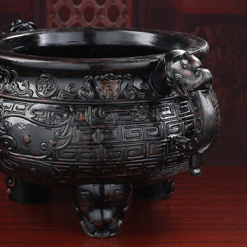 香炉戴玉堂陶瓷摆件大号仿古香炉大号仿古寺庙寺院佛堂香薰炉