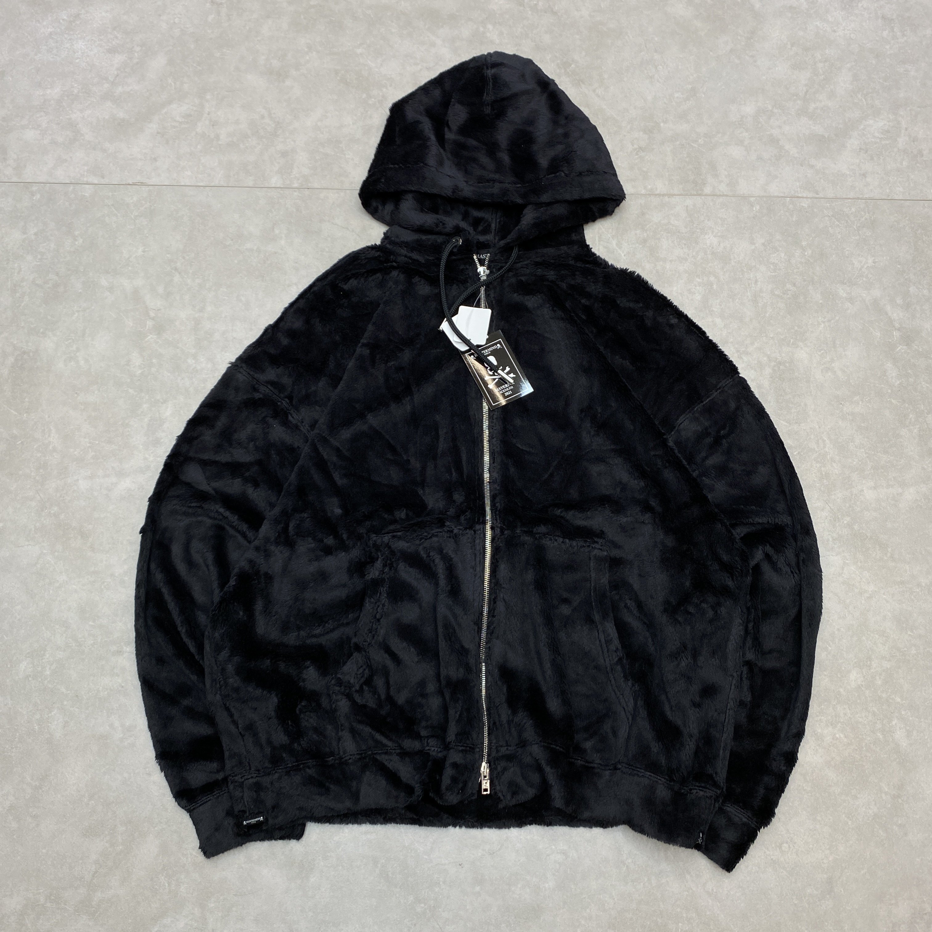 mastermindjapanworldmmjaw21秋冬骷髅毛绒拉链帽衫卫衣