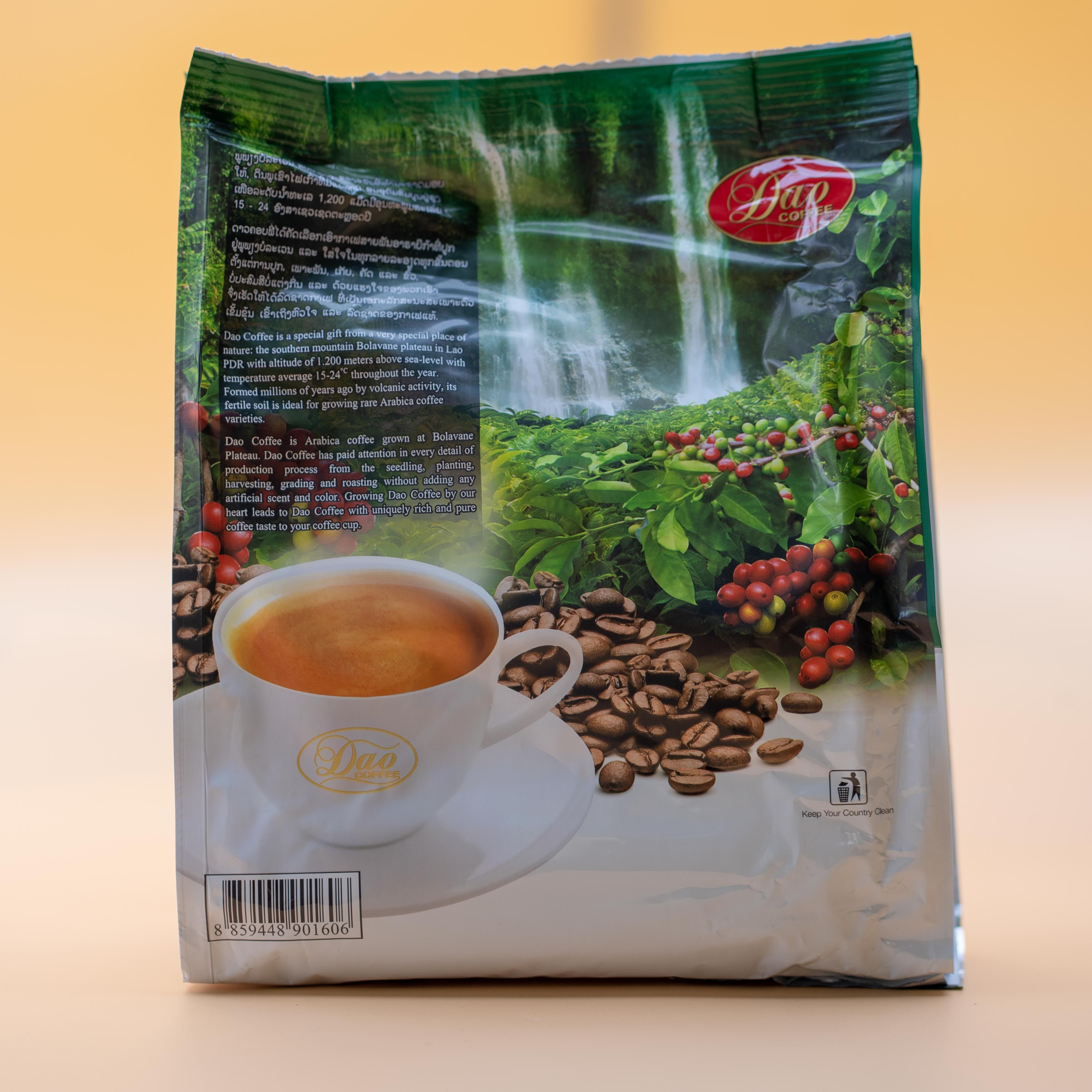 老挝dao三合一速溶咖啡意式甜味包装30条600克速溶咖啡