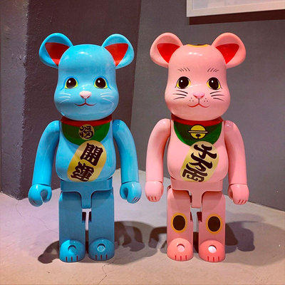 暴力熊bearbrick家居摆件招财千万两开运不二联名潮玩手办积木熊