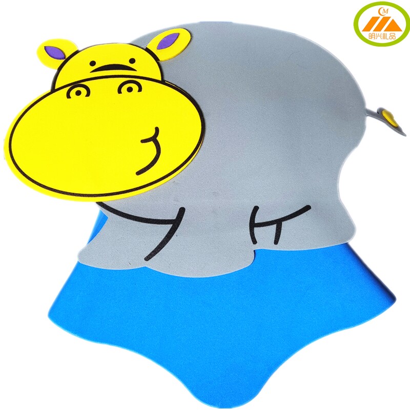 小马头饰斑马头套河马帽子动物面具儿童幼儿园聚会装饰帽子