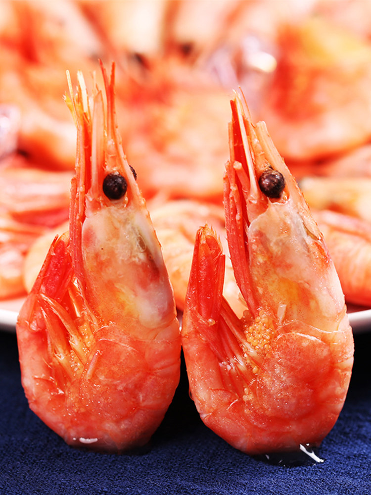 北极籽冰发腹北极熊进口熟冻批鲜活甜虾新鲜活海虾冻虾