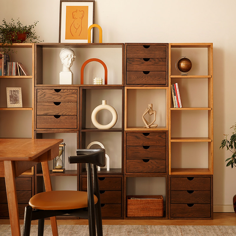 雅栈日式简约组合玄关柜白橡木小户户型自由自由组门厅