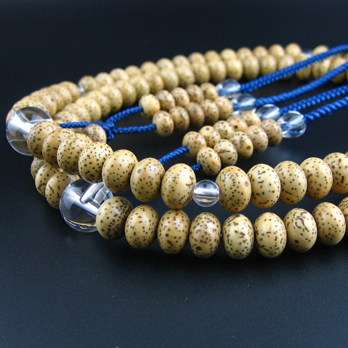 妙莲莲花日式念珠唐密东真言星月菩提佛珠双佛头佛珠