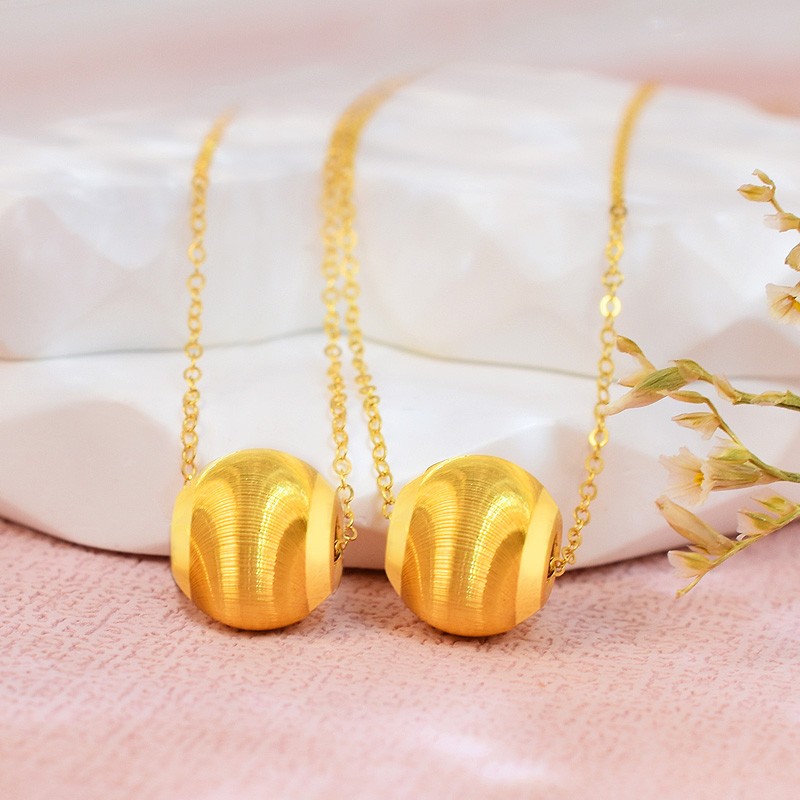 吊坠黄金999女足金闪耀猫眼石10m大气时尚妈妈颈饰