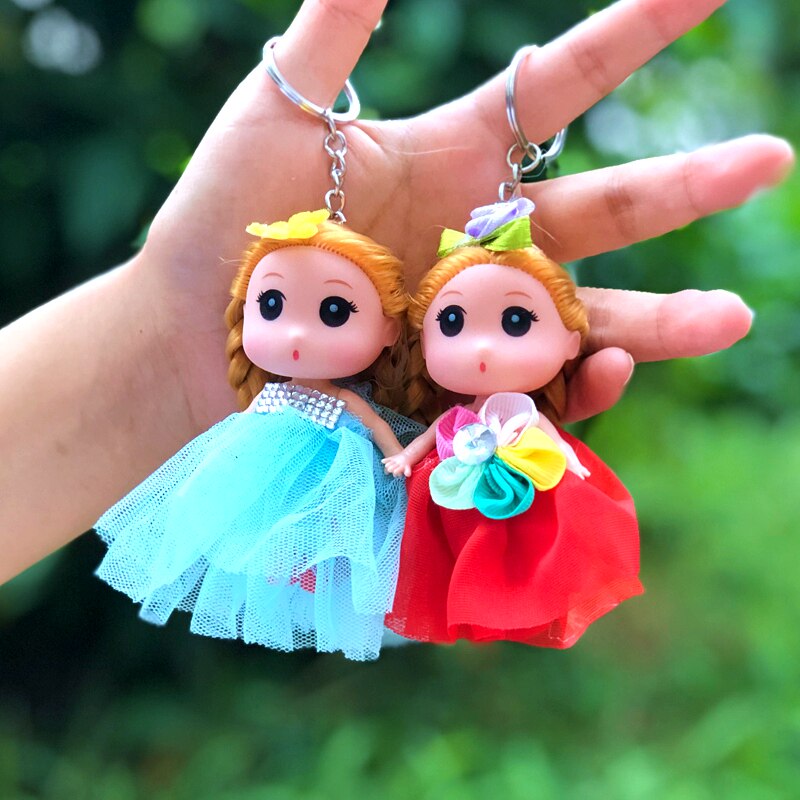 9cm迷你小迷糊娃娃挂件女孩婚纱玩具钥匙扣儿童毕业公仔婚庆定制