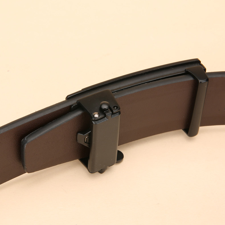 男士皮带内穿扣 自动扣 时尚商务休闲百搭纯牛皮真皮内扣男士腰带