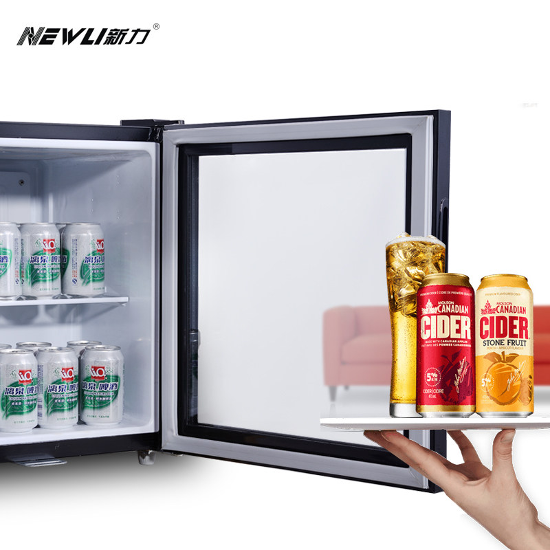 newli/新力 sc-50小冰箱玻璃门家用冷藏冰箱食品留样柜带锁单门