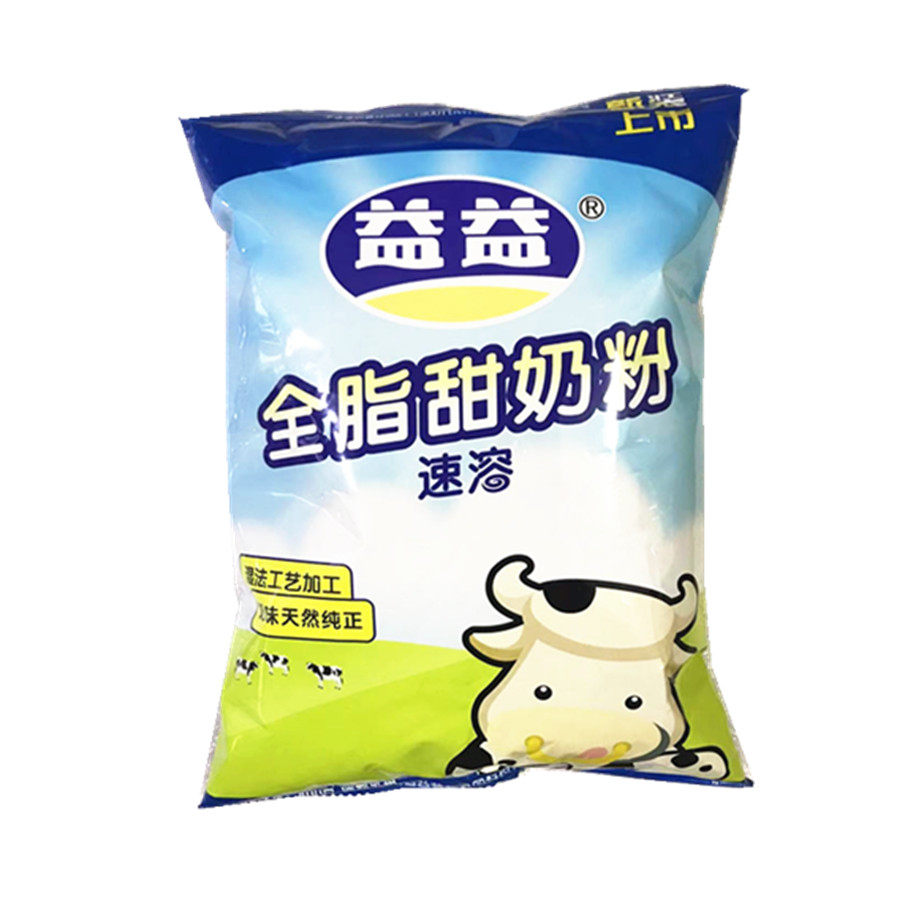益益全脂甜速奶粉400g袋装全家营养奶粉