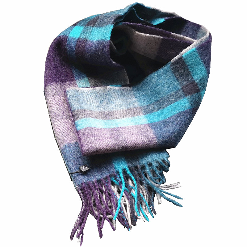 kiltane英国苏格兰纯羊羊毛英伦格纹格子围巾男士围巾