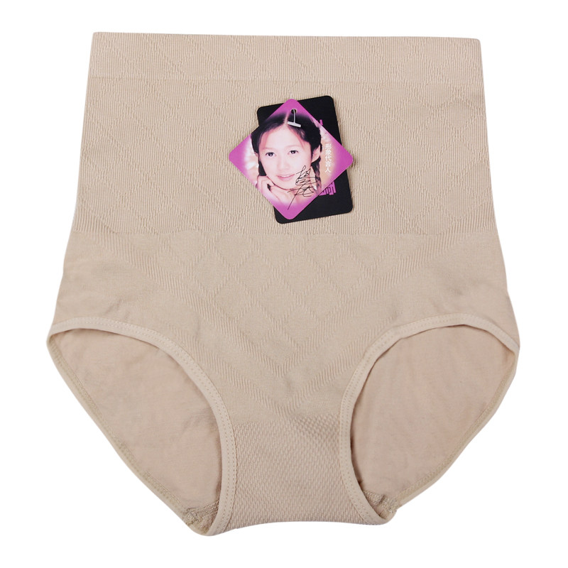 纯色收复内裤女产后高腰紧身收腹提臀薄款塑身大码收腰束身胖mm