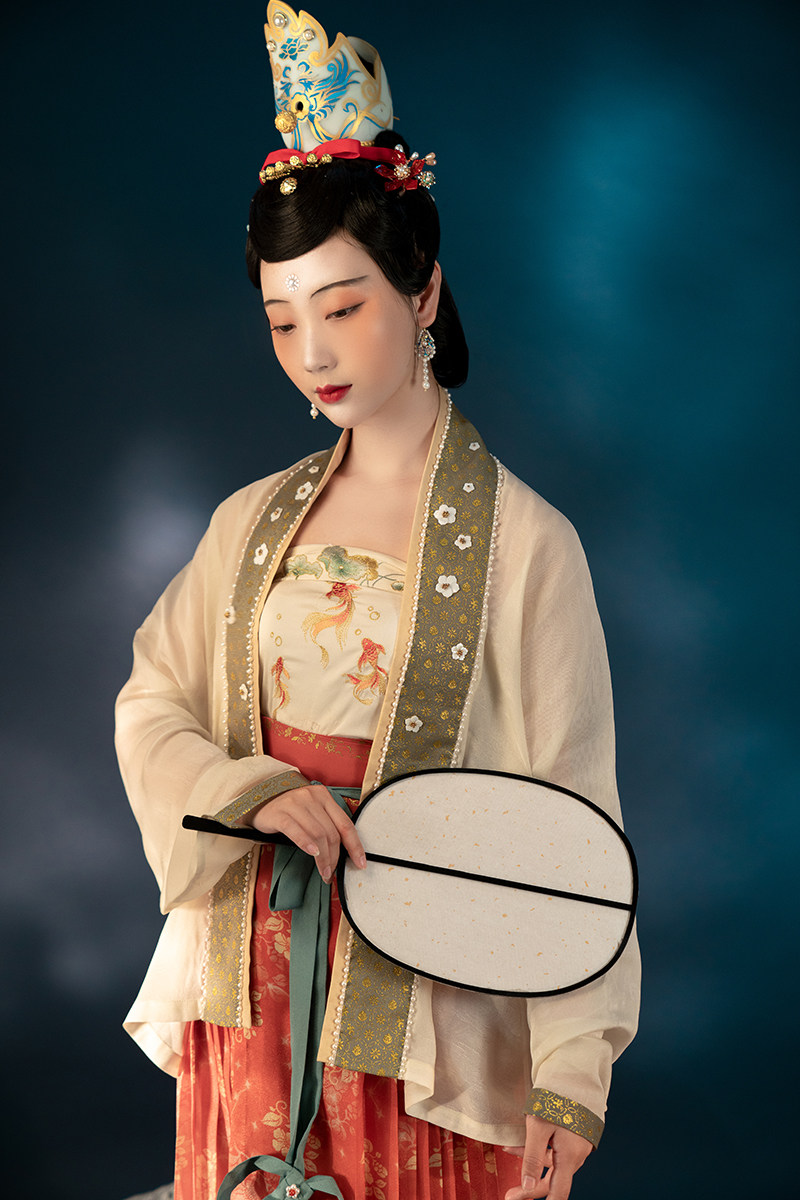 瞳莞抹胸套装如梦百迭袖短短衫汉服飞机领长汉服