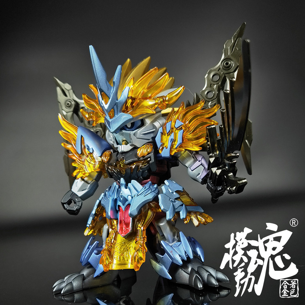 现货新三国创杰三国异端模动孙坚高达sd着色高达模型专区