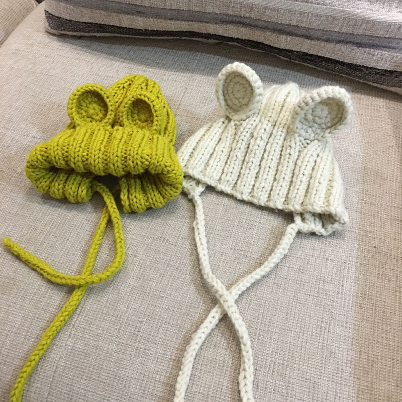 西米概念手工编织宝宝毛线帽子卡通萌娃材料毛线