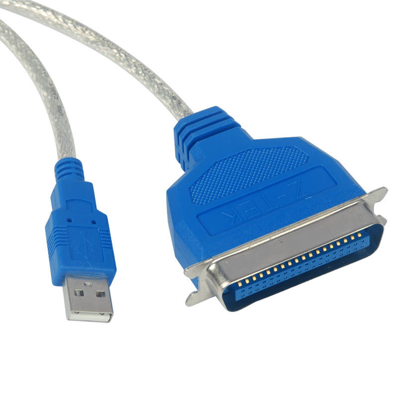 ztek力特usb并口打印针式打印机接口1284数据线连接线