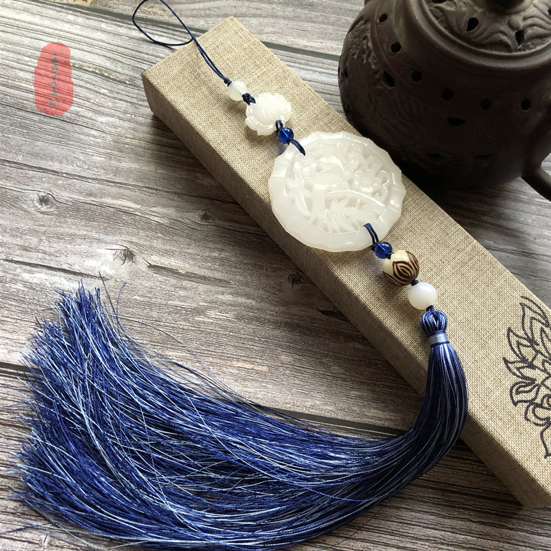 古风腰佩挂件喜上眉梢双色流苏玉佩汉服禁步流苏腰配情侣定情信物