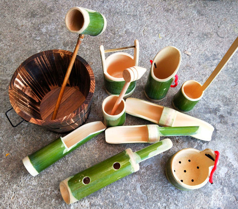 玩具玩水件套沙水幼儿园水区水池玩沙工具竹子戏水