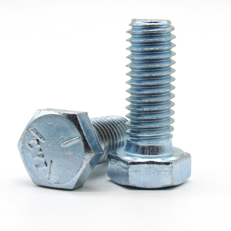 镀锌美制美标5级蓝白8161618420螺丝六角螺栓