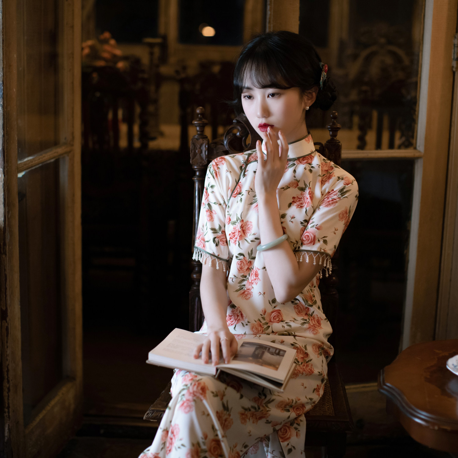 春香暖丨一城风絮丨民国风复古气质短袖旗袍旗袍