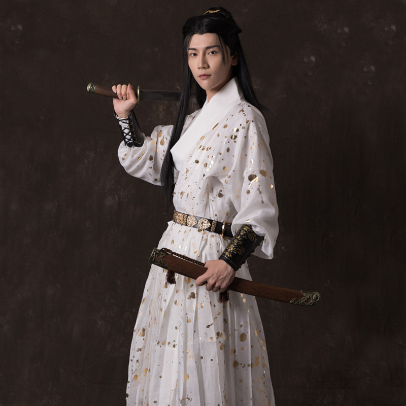 弄潮明制白色夏季薄款曳撒锦衣卫男装汉服贴里汉服