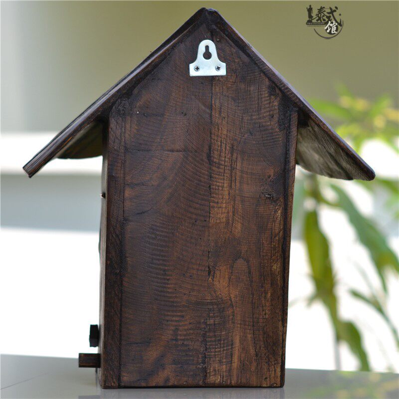 泰国国老木头信件别墅门口口实木质信报箱挂墙意见箱