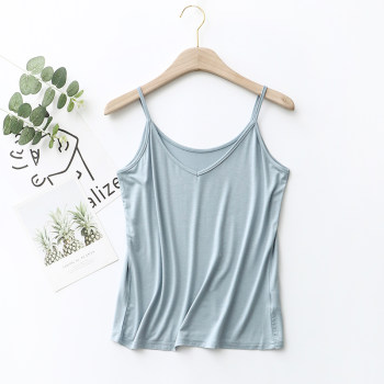 Modal camisole ສັ້ນກະທັດຮັດຂອງແມ່ຍິງເຫມາະກັບຂະຫນາດໃຫຍ່ຂອງພາກຮຽນ spring ເທິງແລະ summer ນັກສຶກສາໃນ summer ເສື້ອ bottoming ສີດໍາ