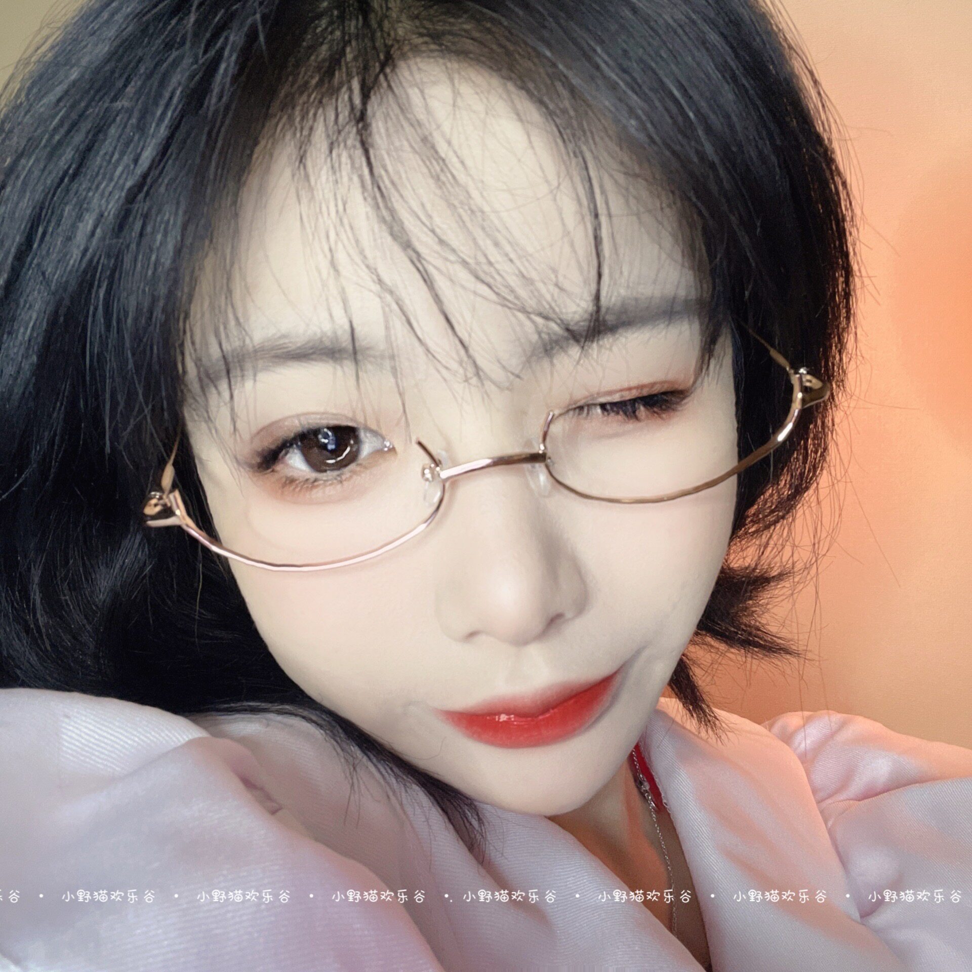 cosplay禁欲半框眼镜边框网红二次元御姐jk软妹眼镜架