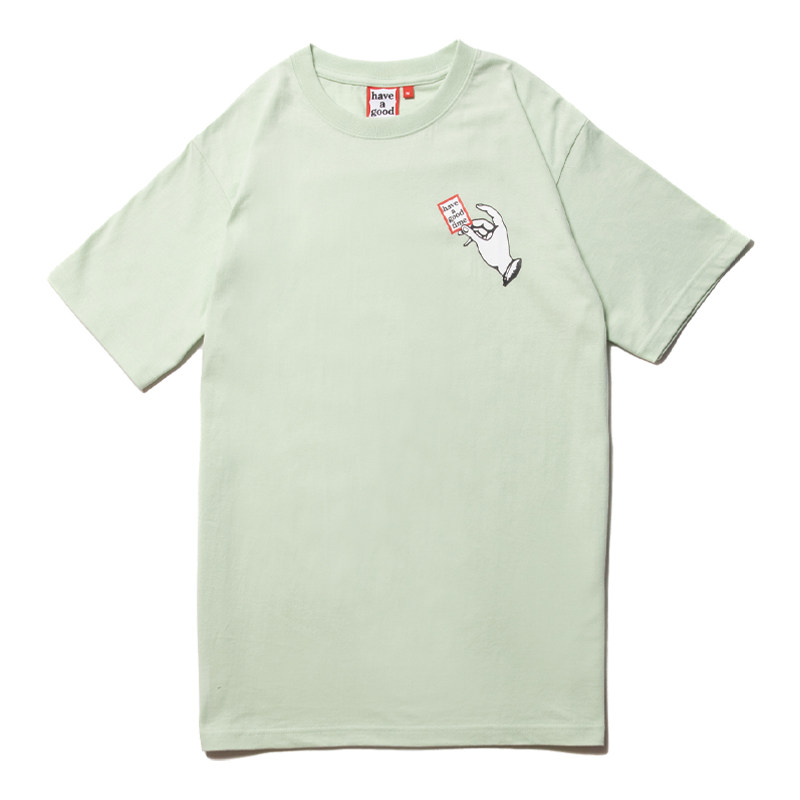 现货havegoodtime手拿卡片圆领半袖inviteframet恤