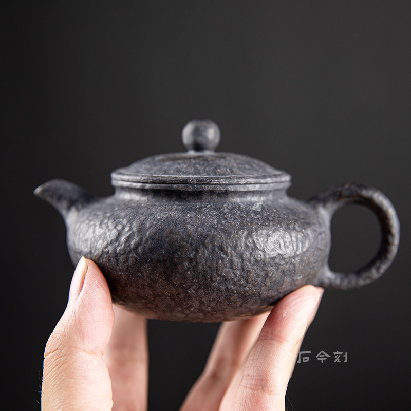 冰碛岩石茶壶中式复古古纯手工家用仿古石壶泡茶壶