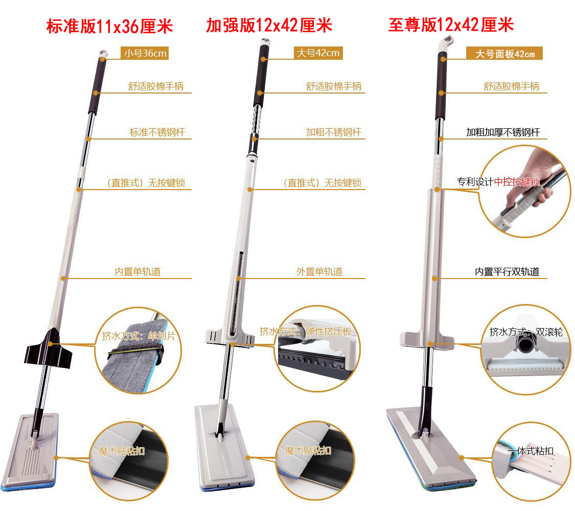 懒人拖把免手洗平板家用家用 一拖净拖地神器免洗干湿两用地拖布