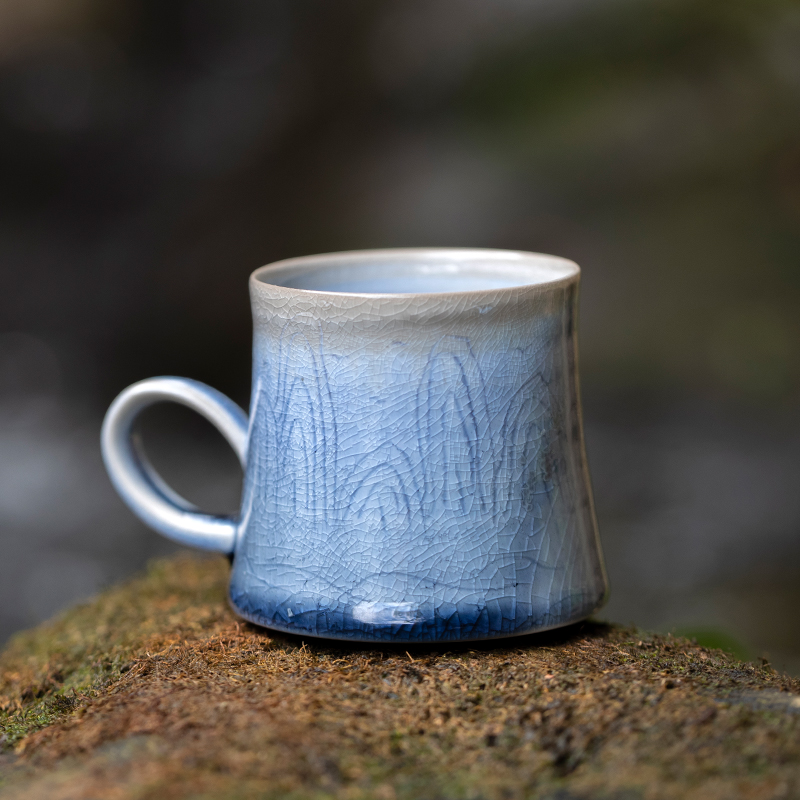 山水间苏浩隐山柴烧苏打马克手工陶艺景德镇陶瓷杯子马克杯