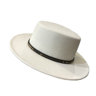 复古百搭黑色毛呢帽呢帽男女欧美时尚宽檐爵士秋冬街头造型顶帽帽子