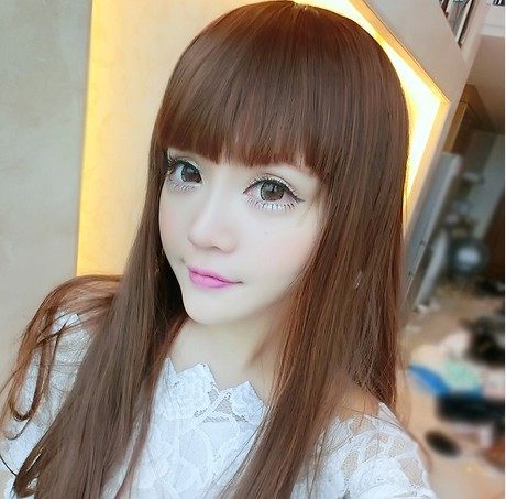 假发长直刘海wig整顶逼真真假发套发型jiafa整顶假发