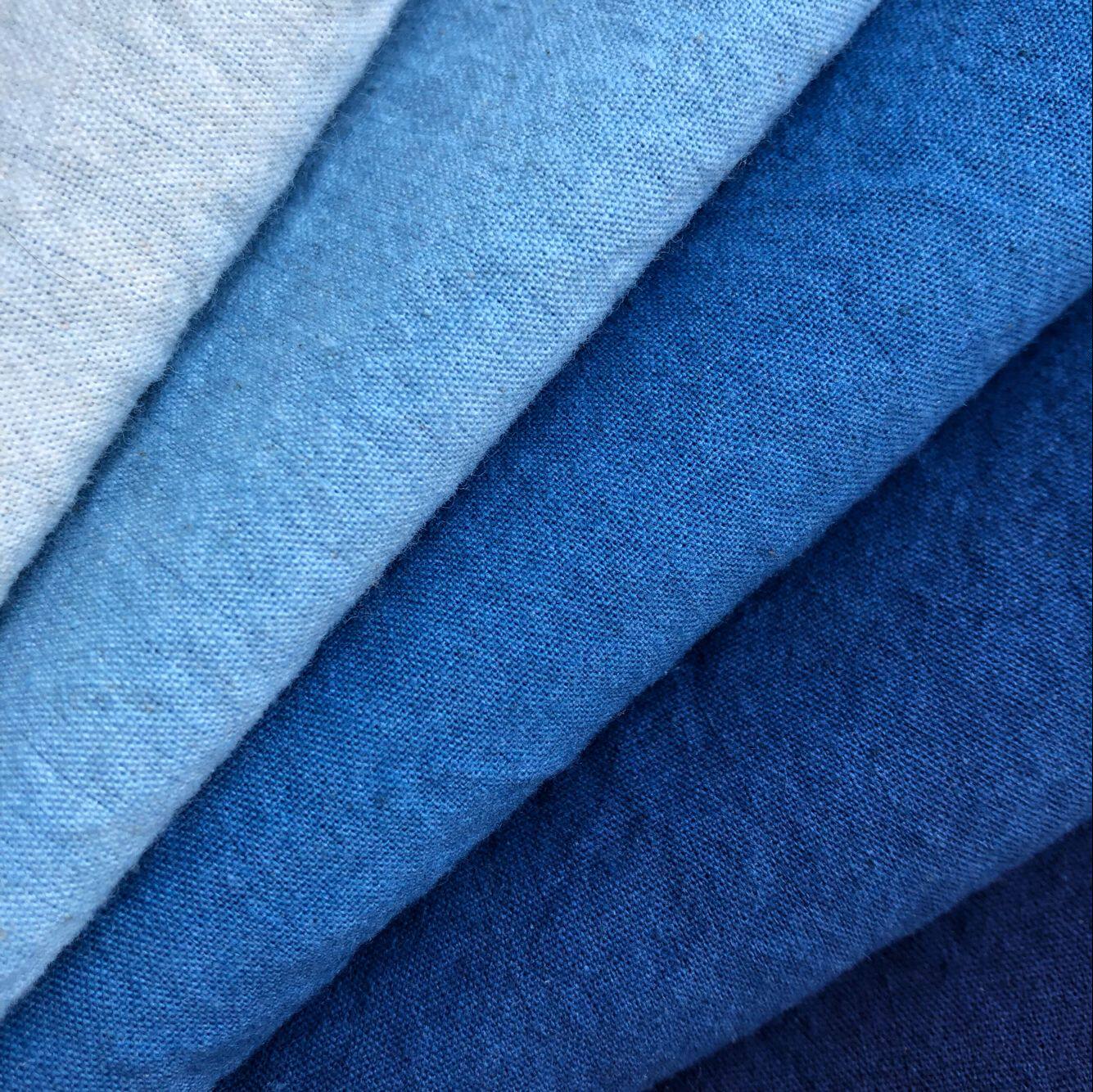 手工diy布手工绣拼服装面料染布纯棉草木靛蓝植物海绵垫