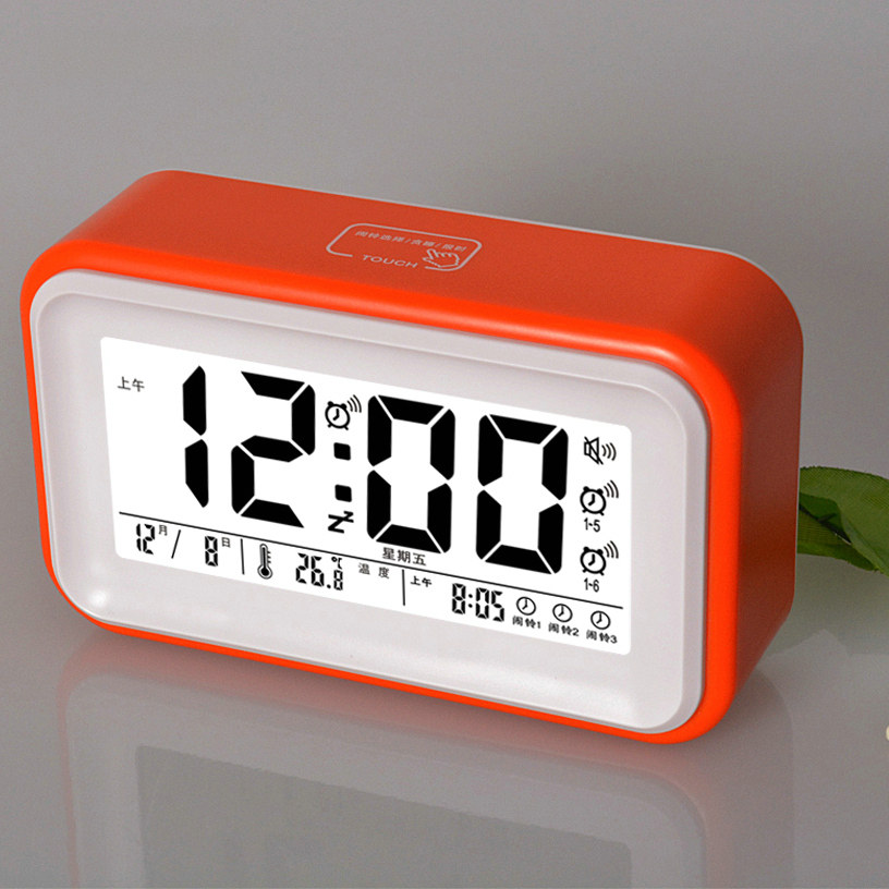 lcd夜光电子钟数字儿童时尚创意静音闹钟聪明闹钟