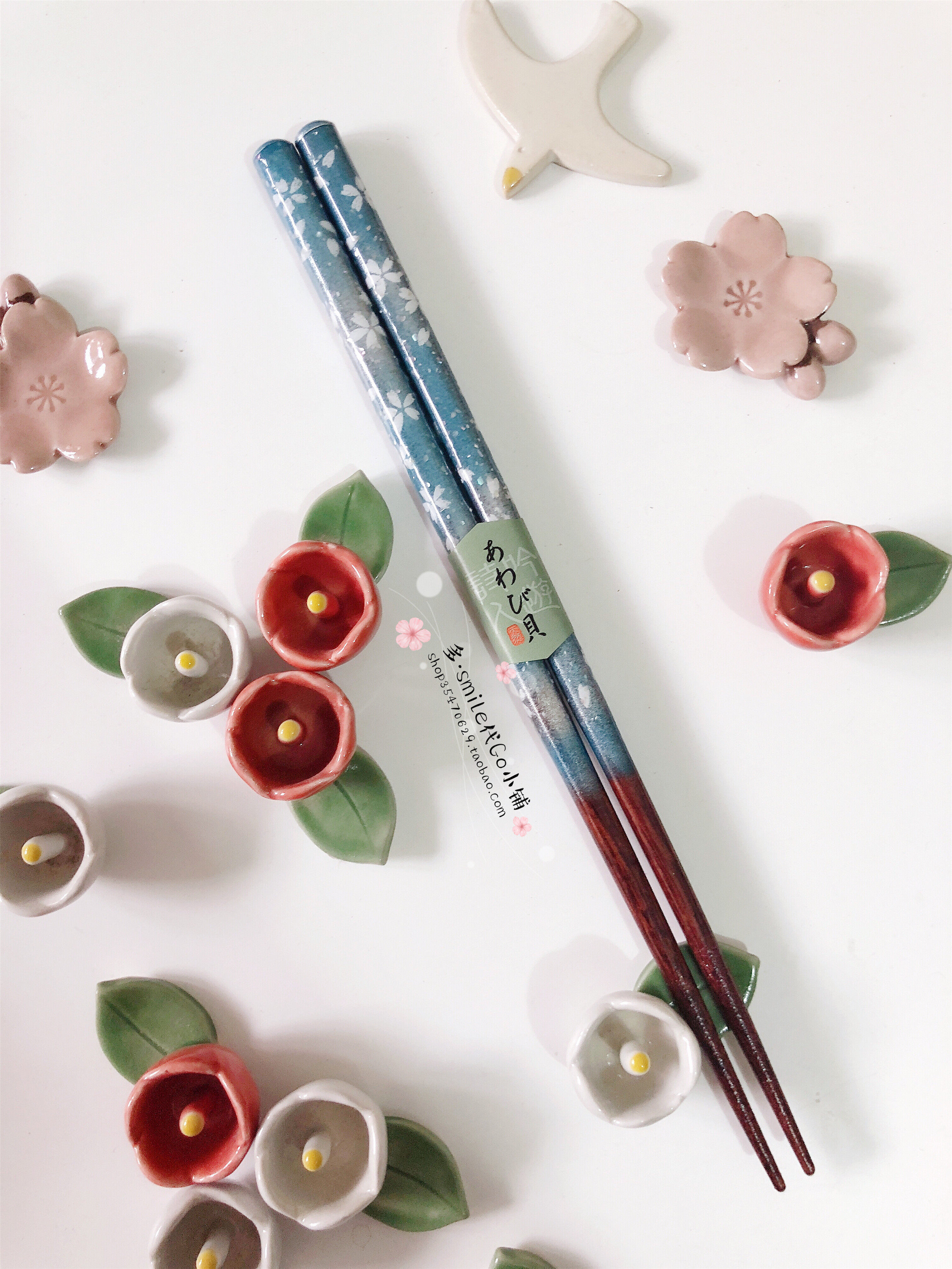 日本进口精致漆器金银珠光樱花实木筷子夫妻筷子