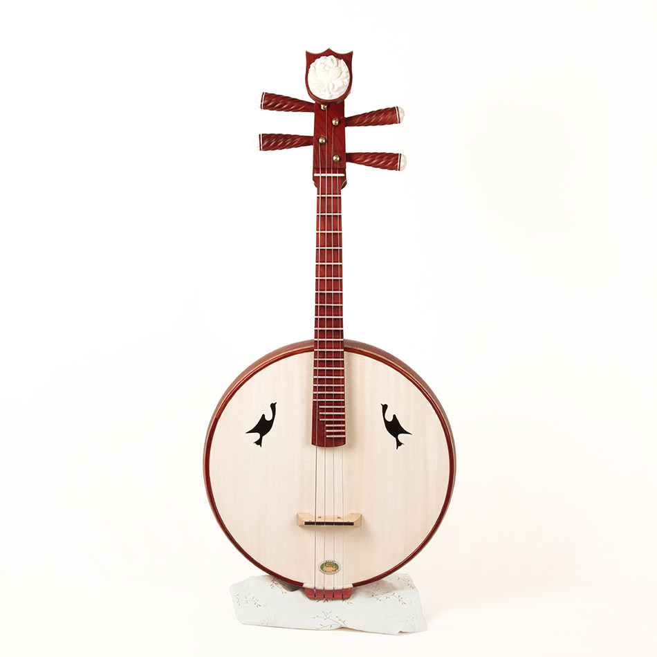 橡树小院精制红花花梨抛光专业中阮乐团考试阮