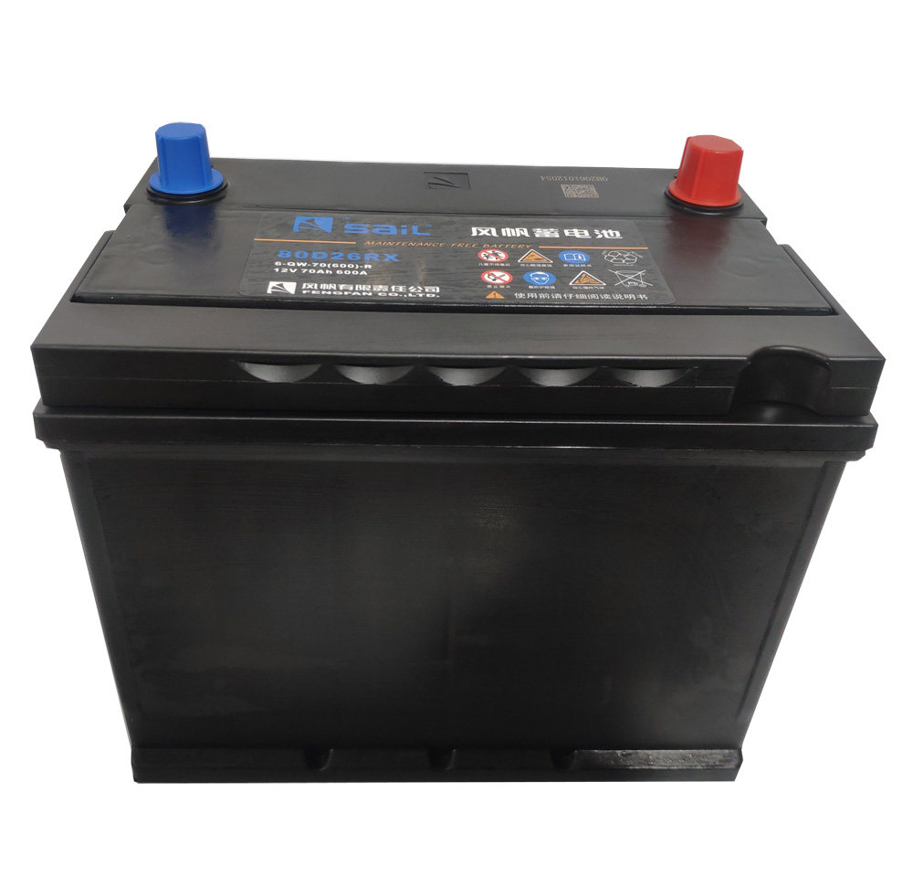 风帆蓄电池适配丰田锐志皇冠哈弗h6荣威w5雷克萨斯80d26r汽车电瓶