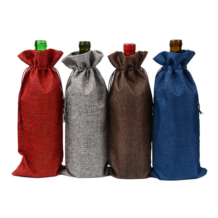 麻布酒瓶红酒酒袋香槟盲品袋圣诞礼品礼品包装包装袋酒瓶套